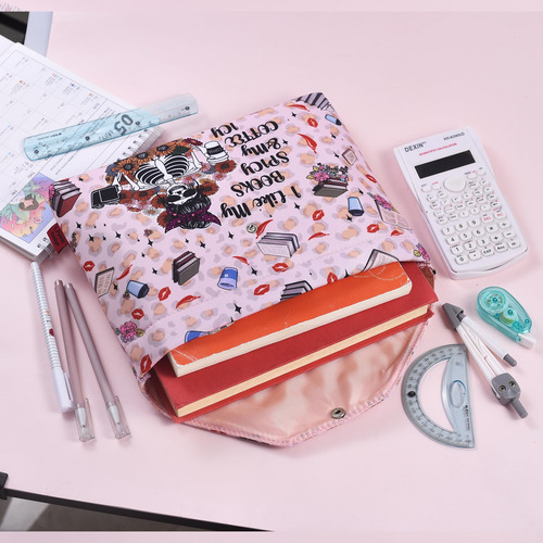 Funda De Libro Con Cremallera Lavable Para Tapa Blanda