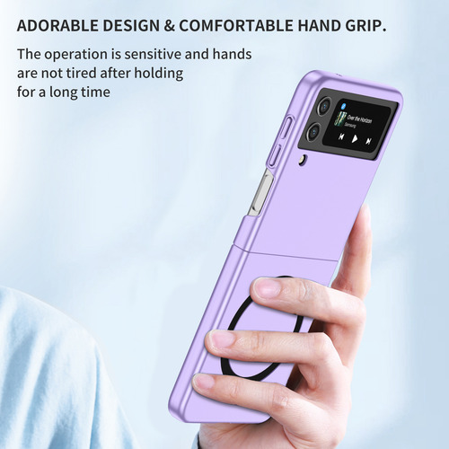 Para Galaxy Flip Z4 Z3 Magnéticasal Textura Esmerilada Funda