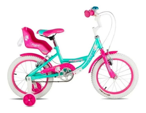 Bicicleta R12 Princess Top Mega Nena + Bocina + Led Fas