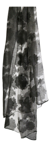 Pashmina Chal Pañueloruana Fiesta Brillo Lisa Lurex Bordado Color Negro Diseño De La Tela Estilo Bordada Talle Unico