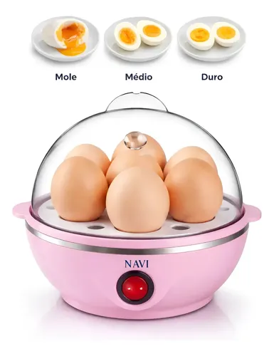 Cozedor De Ovos Elétrico Portátil Automático Panela Elétrica Prática Rápida Máquina De Cozinhar Até 7 Ovos E Legumes Á Vapor Utensílio De Cozinha Fácil Limpeza Econômico Cor Rosa M