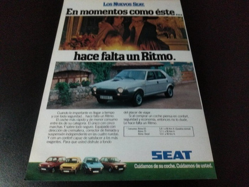 (pa589) Publicidad Clipping Seat Ritmo * 1980