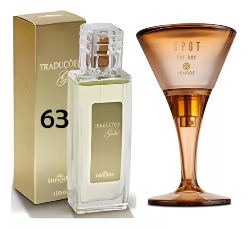 Perfume Feminino Traduções Gold Nº 63 Hinode - Nova Embalagem - Fragrância  Woody Oriental - Spot For Her 75ml