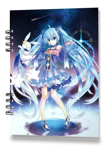 Imagen 4 de 7 de Bitacora Sketchbook B5 Hatsune Miku 50 Hojas Durex 180 Grs