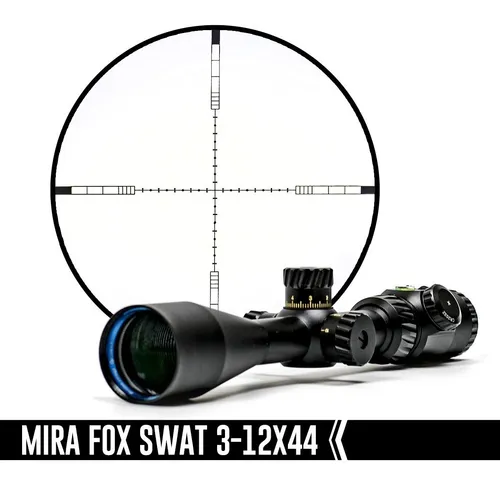 Mira Fox 3-12x44 + Montajes + Laser Fox Rojo + Riel P/acces.