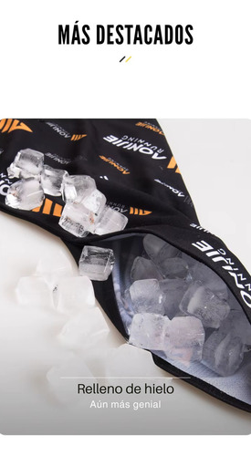 Pañuelo Deportivo Bandana Porta Hielo Cubre Nuca Aonijie Negro