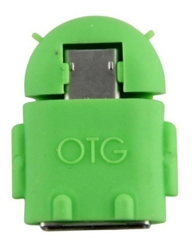 1 Pza Adaptador Otg Micro Usb A Usb Robot Varios Colores