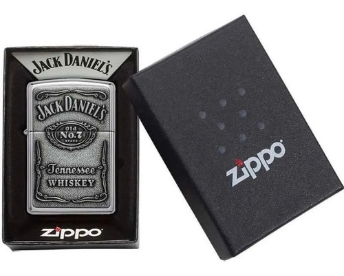Isqueiro Zippo Jack Daniels MZ250jd-427 em cromo brilhante