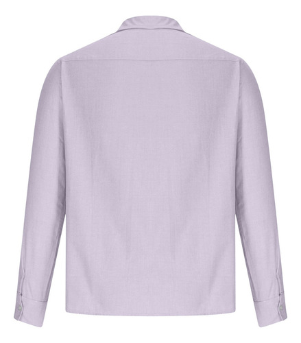 Camisa De Manga Larga Holgada A Rayas Con Botones De Solapa