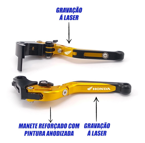 Manete Esportivo Cb600f Hornet 08 09 10 11 12 13 14 Honda