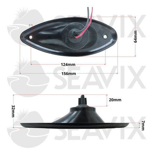 Kit Completo Luz De Popa Mastro Preto Com Alumínio Bandeira Do Brasil E Olho De Tubarão Preto Com Lente Incolor Bombordo E Boreste Barcos Lanchas Iates Uso Obrigatorio Conjunto Seavix Qualidade