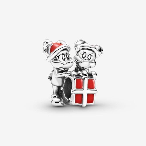 Pandora Charm Regalo Navideño De Mickey Y Minnie