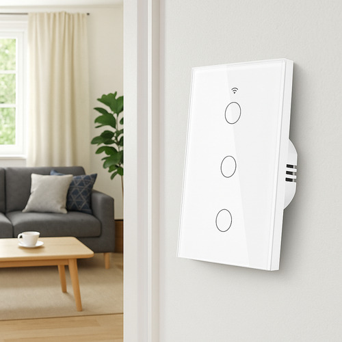 Interruptor De Parede Inteligente Wi-fi 3 Botões Smart Life