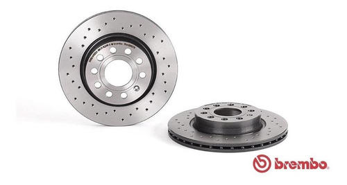 Imagen 1 de 4 de Discos Del (2) Brembo Xtra Perforado Vw Golf 1.4 07-13 Bora
