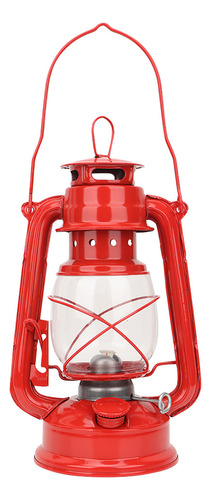 Farol Retro Rojo De Queroseno, Hierro, Estilo Vintage, Para