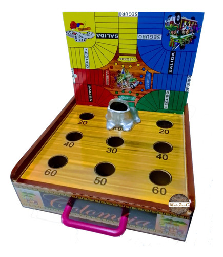 Juego De Lujo Sapo Rana Portátil De Madera Con Parqués 