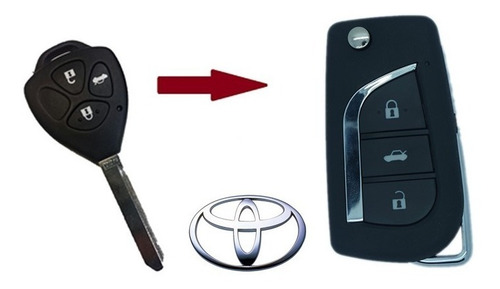 Imagem 1 de 6 de Chave Canivete Completa Toyota Corolla 2009-2014