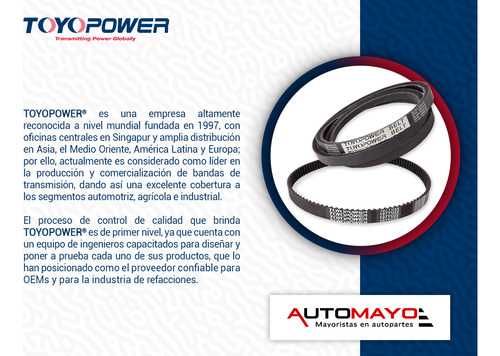 Banda Toyopower A1 L4 1.4l Turbo 2011