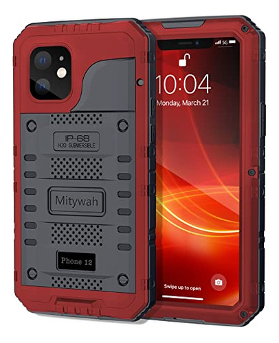 Funda Impermeable Mitywah Para iPhone 12, Resistente F3vdj