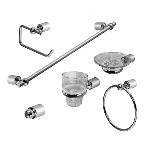 Kit Hidromet Accesorios 6 Piezas Modelo Triply Para Baño