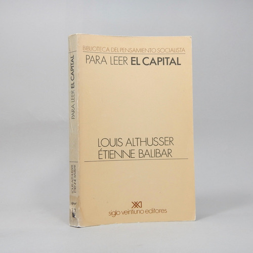 Para Leer El Capital Louis Althusser Étienne Balibar 1981eee