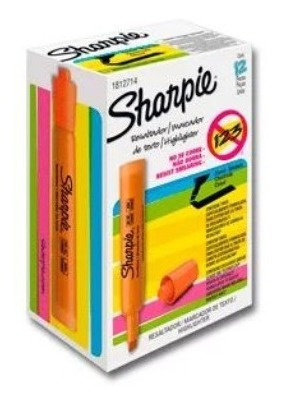 Resaltador Sharpie Caja X 12 Unidades