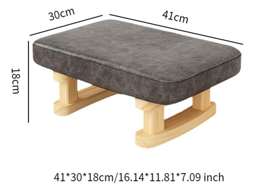 Reposapiés Para Sofá Con Patas De Madera, Gris