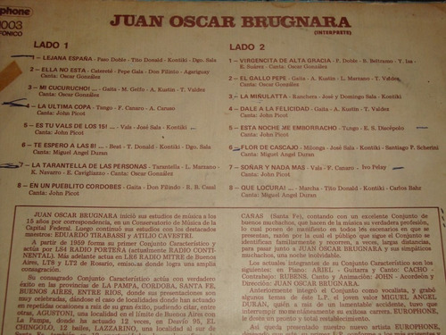 Vinilo Oscar Brugnara Picot Gonzales Duran C4