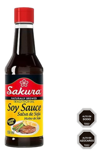 Salsa De Soya Sakura Tradicional Vidrio 12 Unidades 150ml