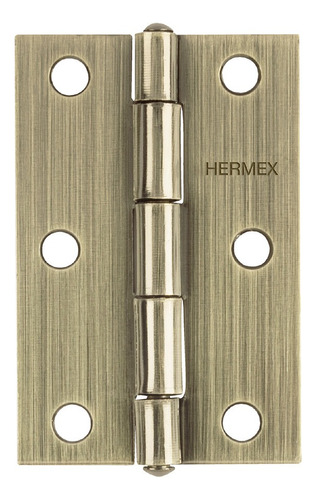 Bisagra Rectangular De Acero 1'' Laton Antiguo Hermex 46909