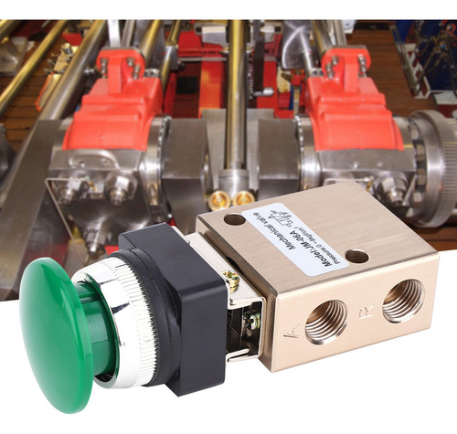 Válvula Mecánica Con Botón Pulsador Jm-06a Neumática De 2 Po