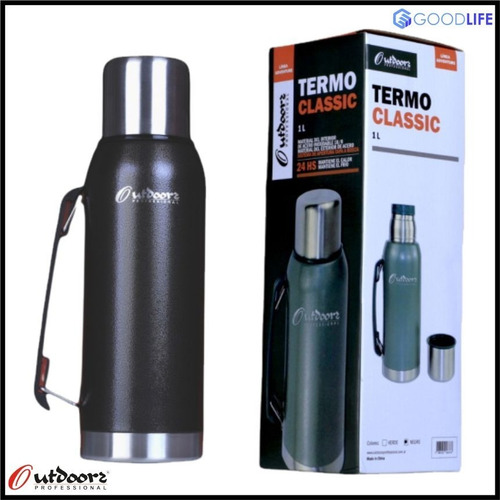 Imagen 6 de 8 de Termo Acero Outdoors Classic 1l Pro Pico Cebador Negro