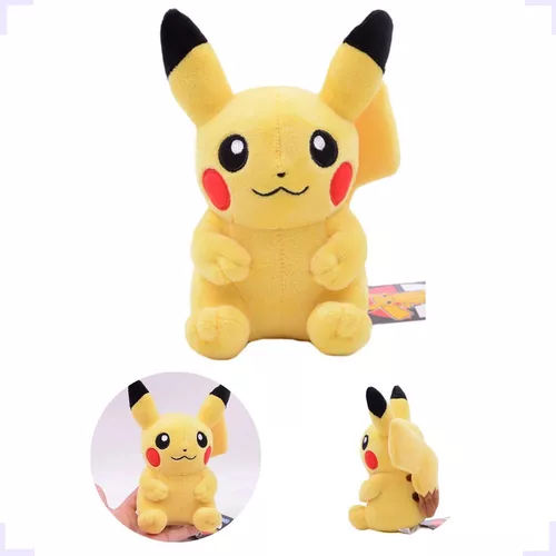 Boneco Detetive Pikachu Pelúcia 28cm Brinquedo Pokemon 467