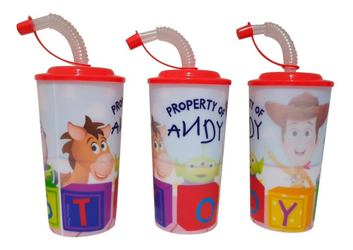Dulceros Toy Story  Vasos 30 Pzas Fiestas Plastico Tapa 