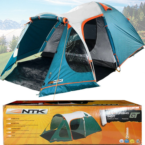 Barraca Camping Nautika Indy 5/6 Pessoas Impermeável Avanço