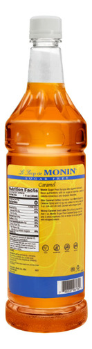 Jarabe Monin Sugar Free Caramelo Botella 1 Litro