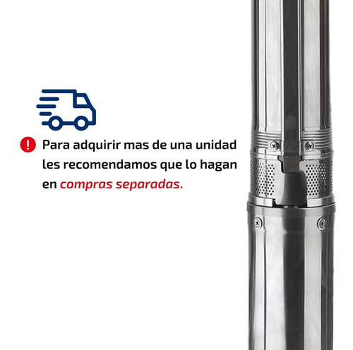 Imagen 2 de 10 de Bomba Sumergible 73 M 4 PuLG 1 Hp 6500l/h Pozo Tablero Cable