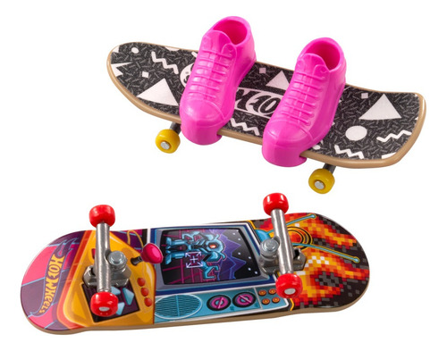 Hot Wheels Skate Vehículo Juguete Patinetas Con Tenis Retro Color Multicolor