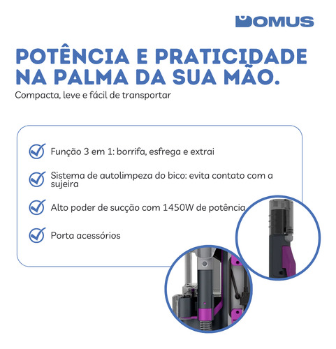 Extratora Portátil Spot Cleaner W3 Estofados E Sofás Wap