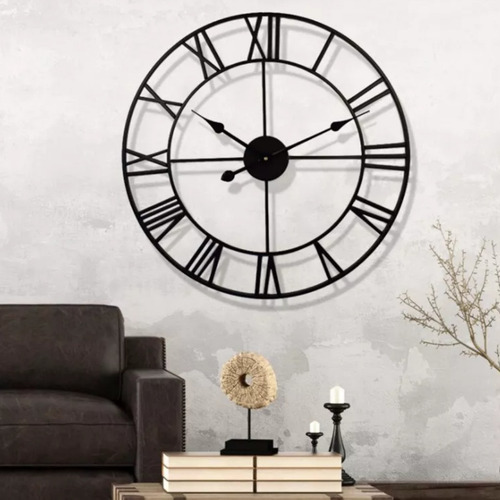 Reloj De Pared Vintage 47 Cm 3d Grande Retro Hierro