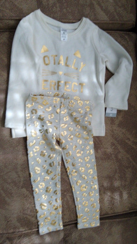 Conjunto  2 Piezas Baby Carters 2tallas Color Beigs