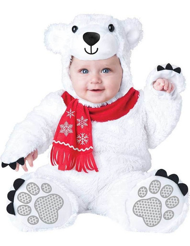 Disfraz De Oso Polar Talla 18 Meses Para Bebé- Halloween