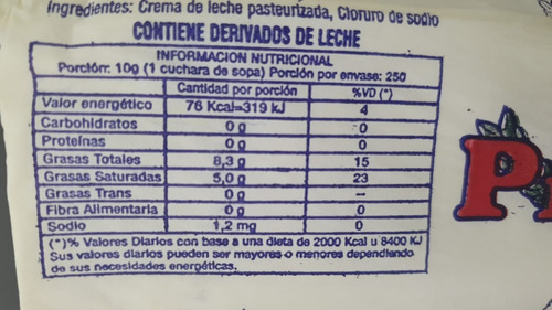 Manteca Primer Premio Pilon 2.5kg Gastronomia Reposteria