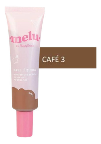 Base Líquida Melu de Ruby Rose Café 3 Hb-8055/11 29ml