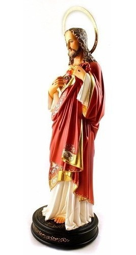 Imagem Escultura Sagrado Coração De Jesus 37cm