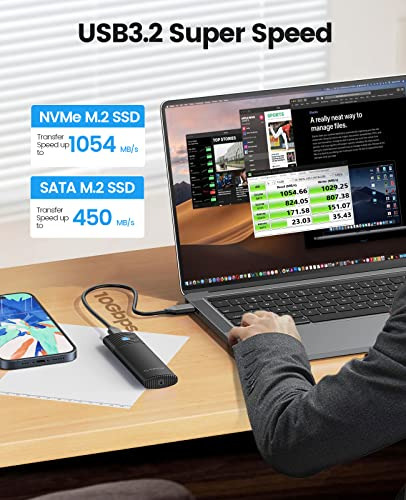 Adaptador De Carcasa Orico M.2 Nvme Sata Ssd Sin Herramienta