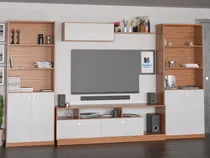 Comprar Combo Rack Tv + 2 Bibliotecas + Repisa Flotante Modular 