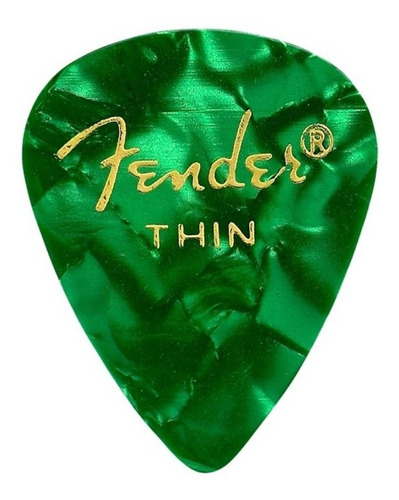 Uñeta Fender Thin 351 Green Moto