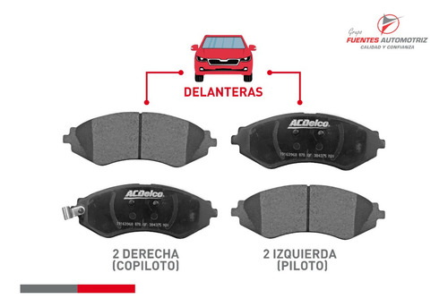 Kit Balatas Delanteras Chevrolet Spark 1.2 2013 2014 Acdelco