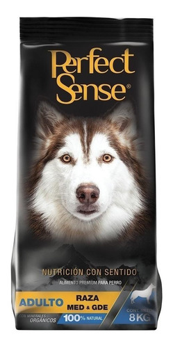 Imagen 1 de 2 de Alimento Perfect Sense para perro adulto de raza mediana y grande sabor mix en bolsa de 8kg